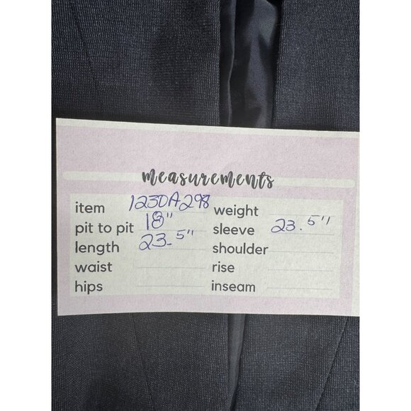 2/$30 ZARA Size 2 Basic Collection Blazer Jacket Dark Navy/Gray - Picture 9 of 14